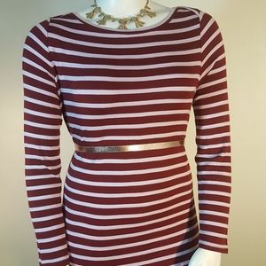 Lou & grey burgundy and blush dress size L NWT